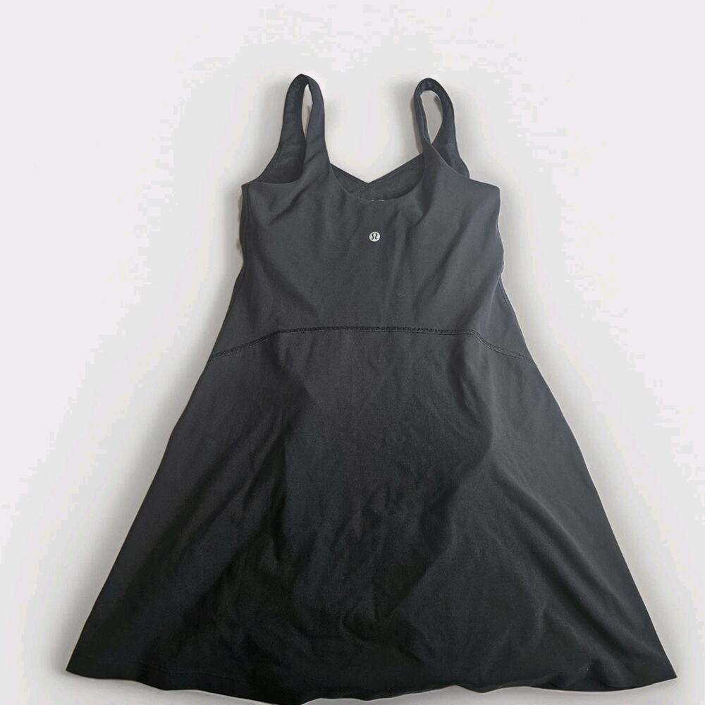 Lululemon Size 6 Align™ Cami Strap Dress Bllack Activewear Tennis Summer Vibes - Picture 9 of 14